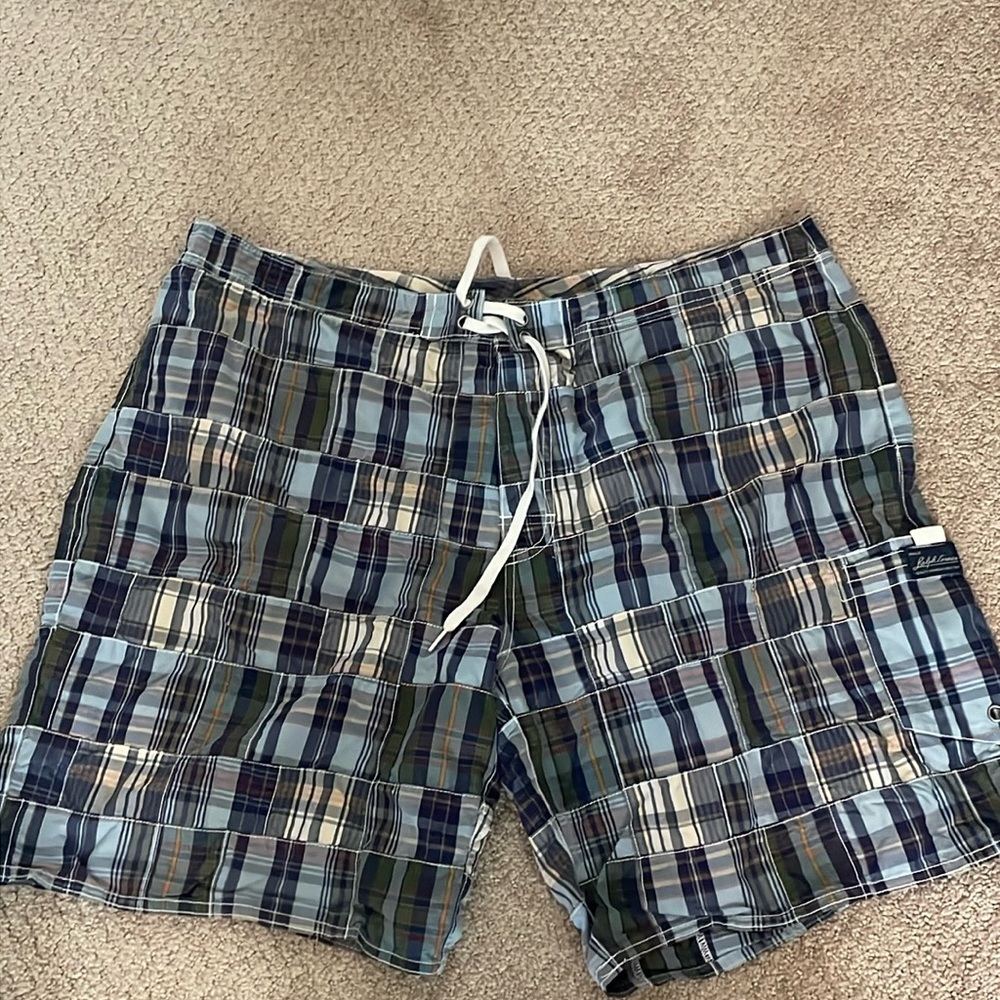 POLO men’s madras bathing suit size 40